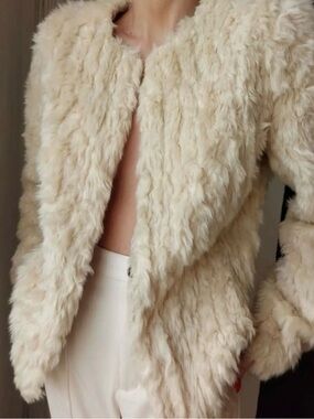 New Look Cream Faux Fur Teddy Jacket
